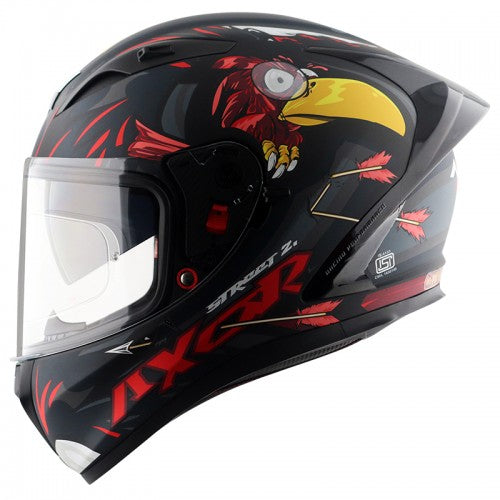 Zazu Helmet - Matt Black & Red