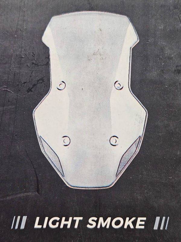 Zhipat Visor Glass Windshield Yamaha Aerox Windscreen Design V1 (Light Smoke)