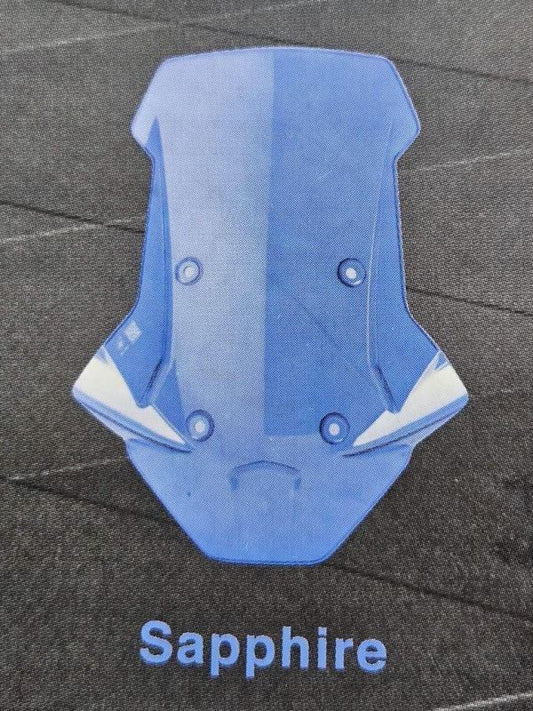Zhipat Visor Glass Windshield Yamaha Aerox Windscreen Design V2 Aerodynamic (Sapphire Blue)