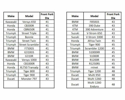 Zip On Fork Seal Protectors 44 50mm Blue - SealSavers - SSZ-44-50-BL