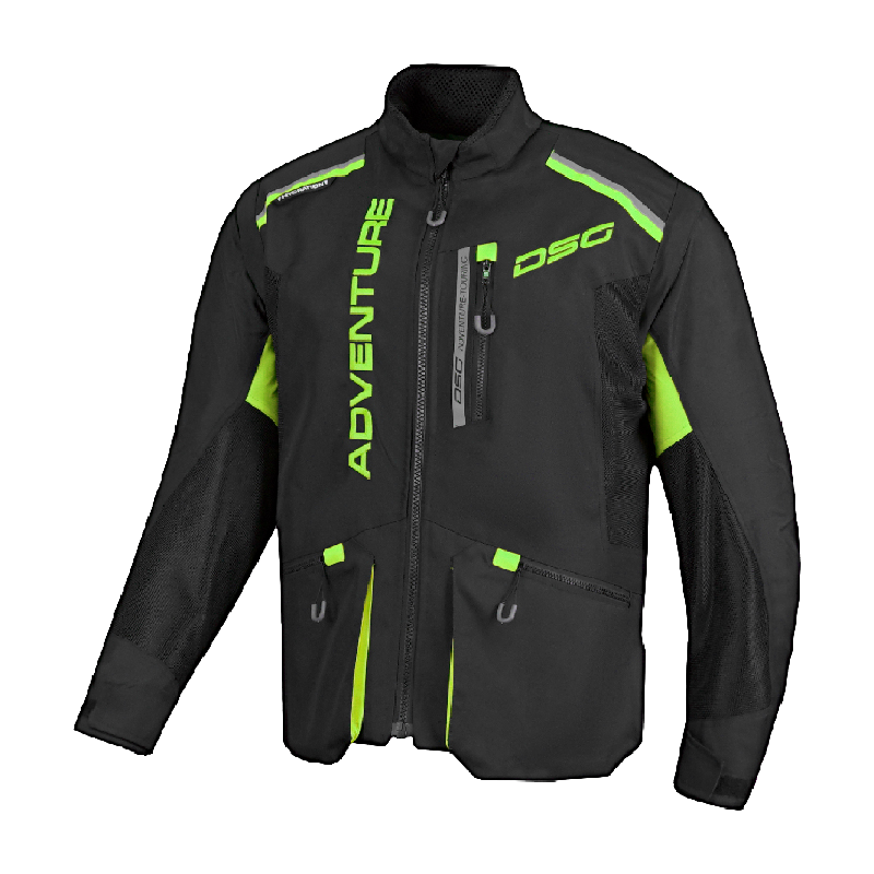 DSG Adv Riding Jacket Black Yellow Fluo - Riders Junction