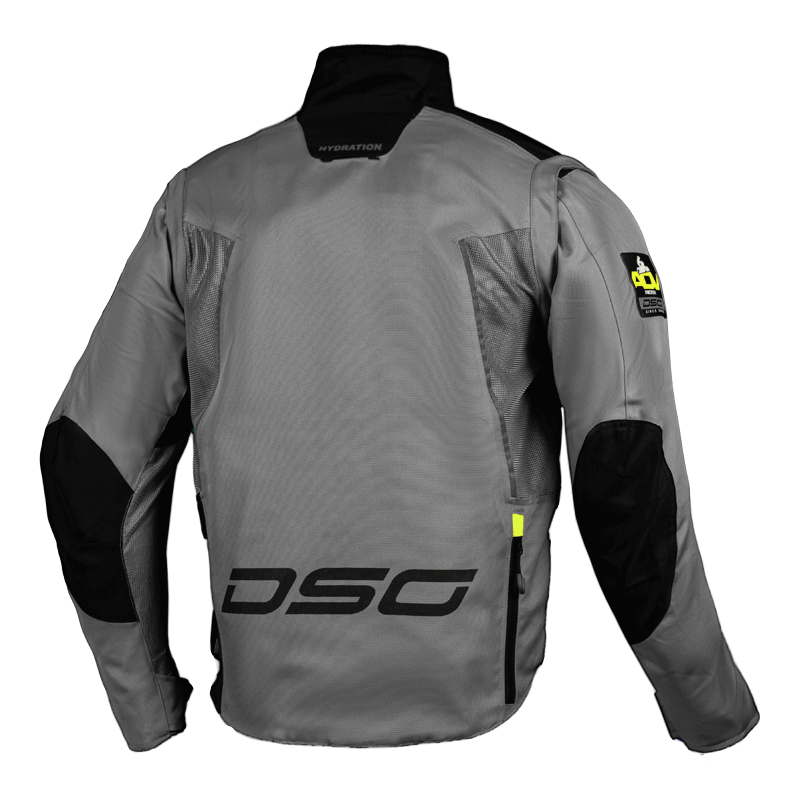 DSG Adv Riding Jacket Grey Black Yellow Flou - Riders Junction