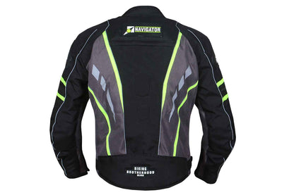 Navigator Riding Jacket Neon Green(Fluorescent) - Biking Brotherhood