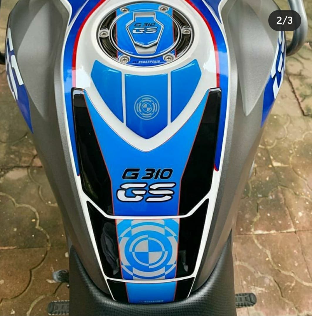 BMW 310GS Tank Pad Fuel Pad Gas Pad Set - Riders Junction