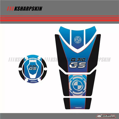 BMW 310GS Tank Pad Fuel Pad Gas Pad Set - Riders Junction
