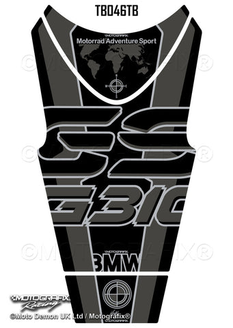 Motografix BMW G310GS Black Tank Pad Protector (TB046TB) - Riders Junction