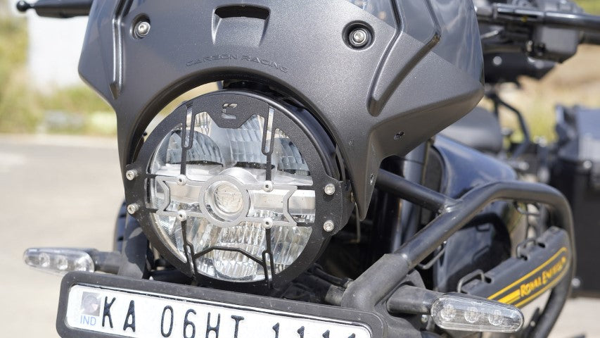 CYCLOPS Premium Headlight Protector for Himalayan 450 - Carbon Racing - Riders Junction