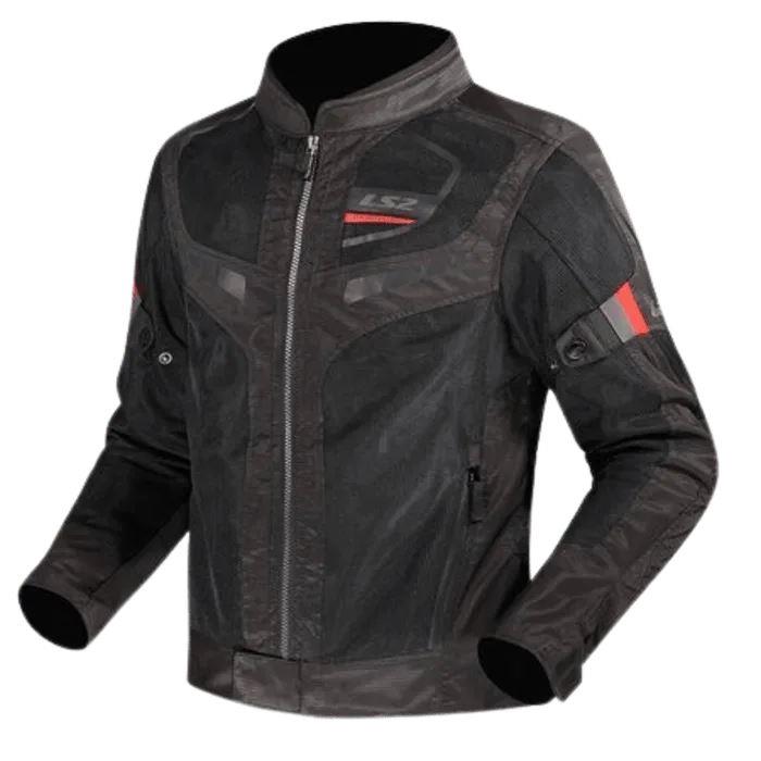 LS2 Garda Air Man Riding Jacket Black Red