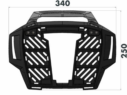 Ducati Scrambler 1100 Dark Pro Top Case Carrier - Fixed Hinge (ALU RACK) - HEPCO BECKER - 6527616 01 01 - Riders Junction