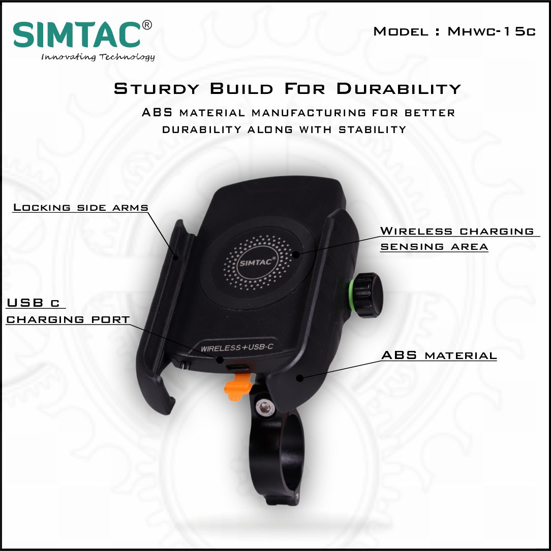 SIMTAC Mobile Holder Wireless Charger with USB C