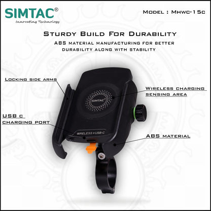 SIMTAC Mobile Holder Wireless Charger with USB C
