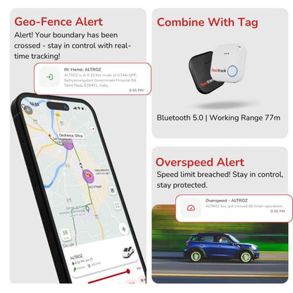 Fleettrack GPS Tracker with 1 Year Pre-Recharged SIM + Mobile App (Android & iOS)