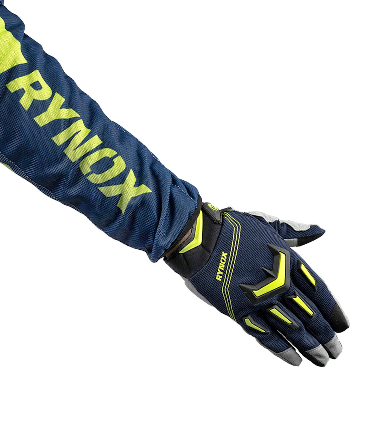 Rynox Dune Neo Trail Offroad/Riding Jacket - Blue Hi-Viz Green