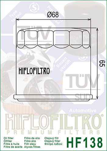 Oil Filter 138 by HI FLO