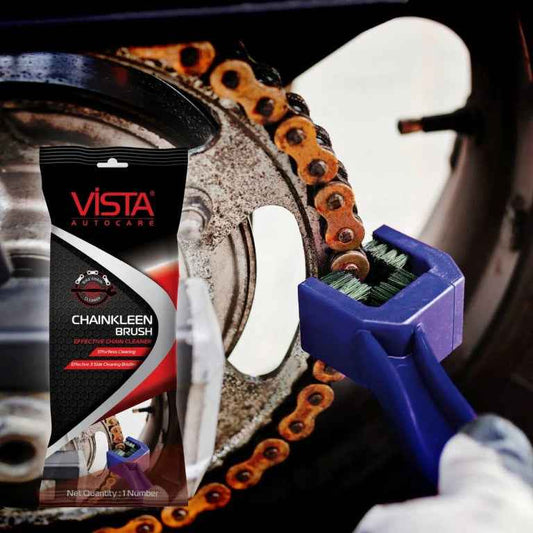 Vista Auto Care Chain Kleen Brush - Dual-Sided Bristles for Quick Chain Cleaning | Bikes & Cycles