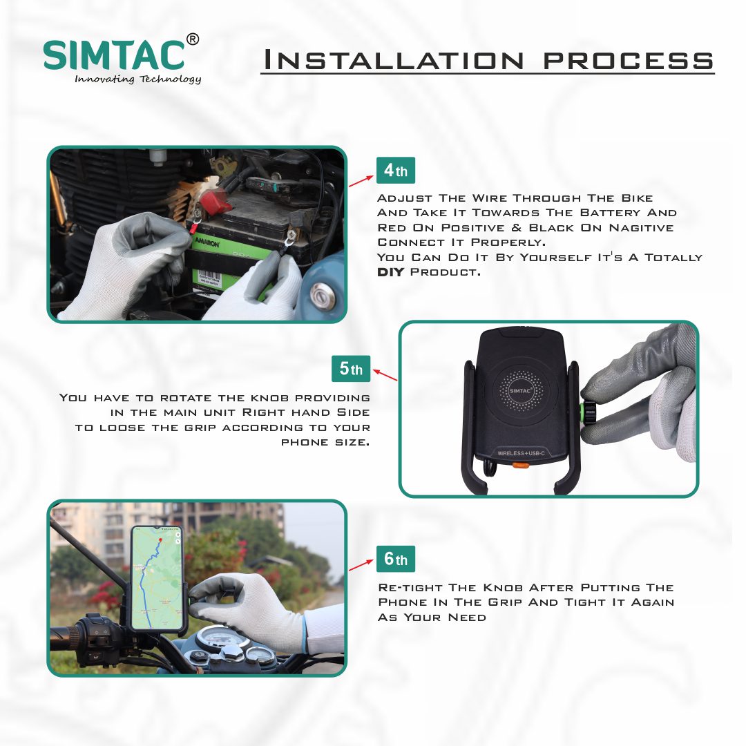 SIMTAC Mobile Holder Wireless Charger with USB C