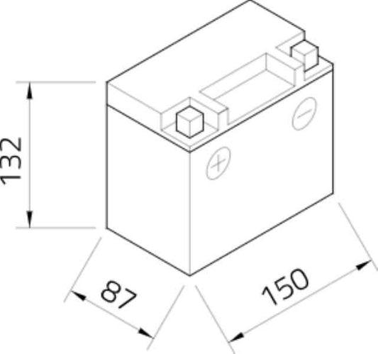 intAct Battery 10Ah - AGM (YTX12-BS) 130A- (51012)