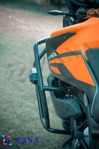 KTM 390/250 Adventure - Crash Guard With Slider Texture Matt Black - ZANA - ZI-7013