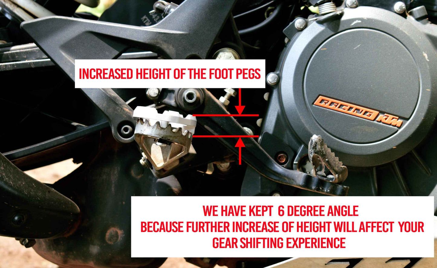 Anti Slip Foot Peg For KTM 390 Adventure- Silver - Motocaan