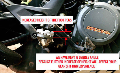 Anti Slip Foot Peg For KTM 390 Adventure- Silver - Motocaan