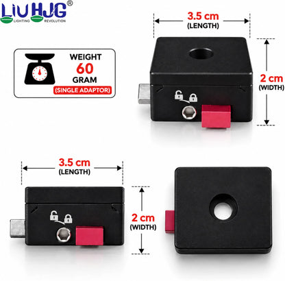 LIU HJG CNC Aluminum Quick-Release Detachable Fog Light Clamp Set (Pack of 2) - Big