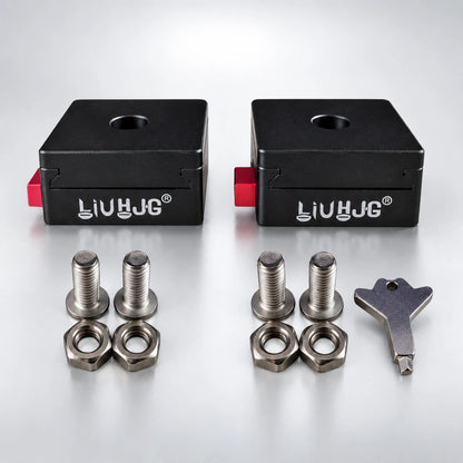 LIU HJG CNC Aluminum Quick-Release Detachable Fog Light Clamp Set (Pack of 2) - Big