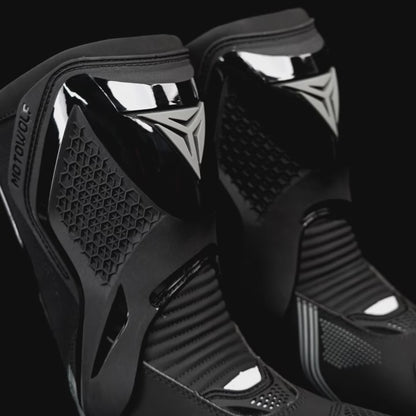MotoWolf B01 Racing Motorcycle Riding Boots - White
