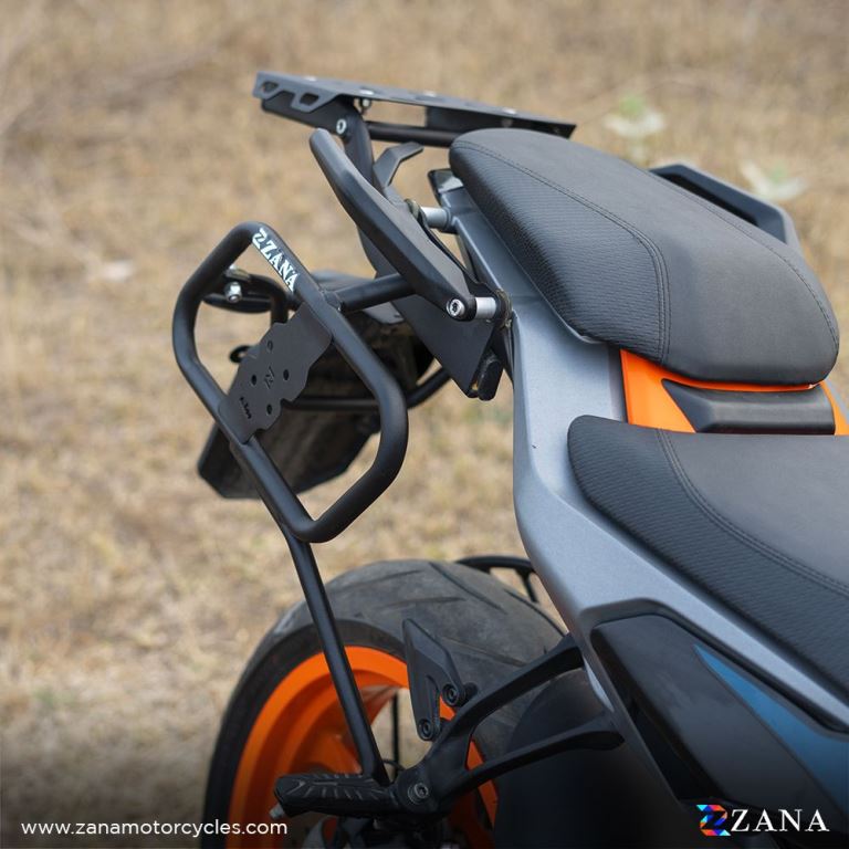 ZANA Saddle Stay for KTM Duke 390/250/200/390 Gen 3 - MS Black with Jerry Can Mount - ZI-8412 - Riders Junction