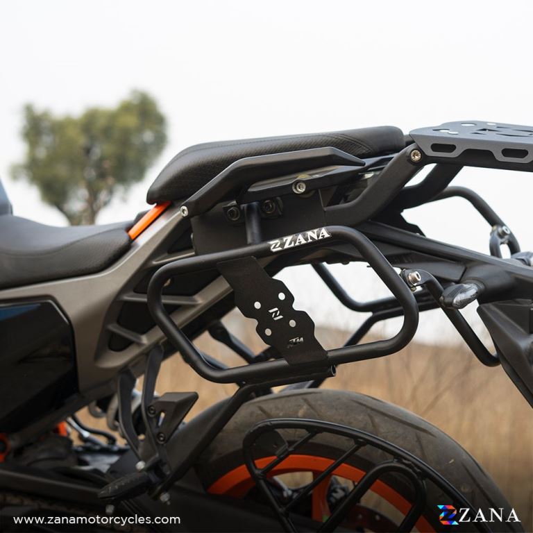 ZANA Saddle Stay for KTM Duke 390/250/200/390 Gen 3 - MS Black with Jerry Can Mount - ZI-8412 - Riders Junction
