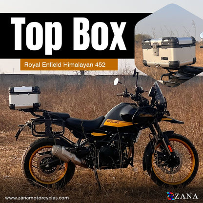 TOP BOX ALUMINIUM BLACK ( 35ltr ) R-FLAT FOR HIMALAYAN 452 - ZI-TB-004 - Riders Junction
