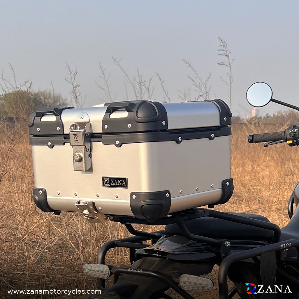 TOP BOX ALUMINIUM BLACK ( 35ltr ) R-FLAT FOR HIMALAYAN 452 - ZI-TB-004 - Riders Junction