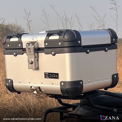 TOP BOX ALUMINIUM BLACK ( 35ltr ) R-FLAT FOR HIMALAYAN 452 - ZI-TB-004 - Riders Junction