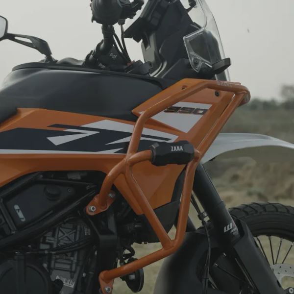 Zana Tank Guard /Crash Guard With Slider Puck Orange For KTM ADV 390 2025-ZI-8553
