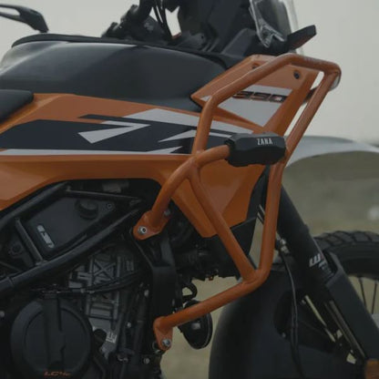 Zana Tank Guard /Crash Guard With Slider Puck Orange For KTM ADV 390 2025-ZI-8553