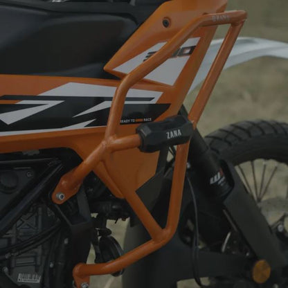 Zana Tank Guard /Crash Guard With Slider Puck Orange For KTM ADV 390 2025-ZI-8553