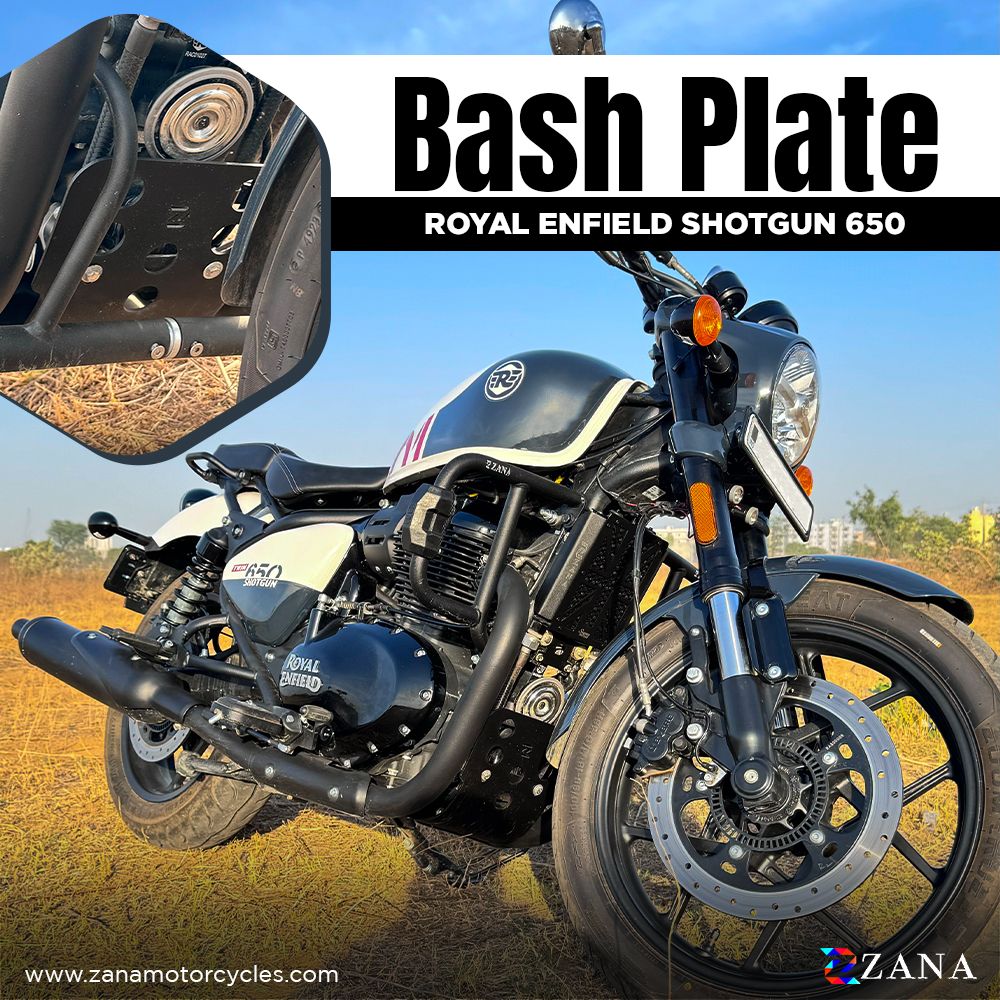 Bash Plate for Shotgun 650 (Black, Aluminum) - ZI-8466 - Riders Junction
