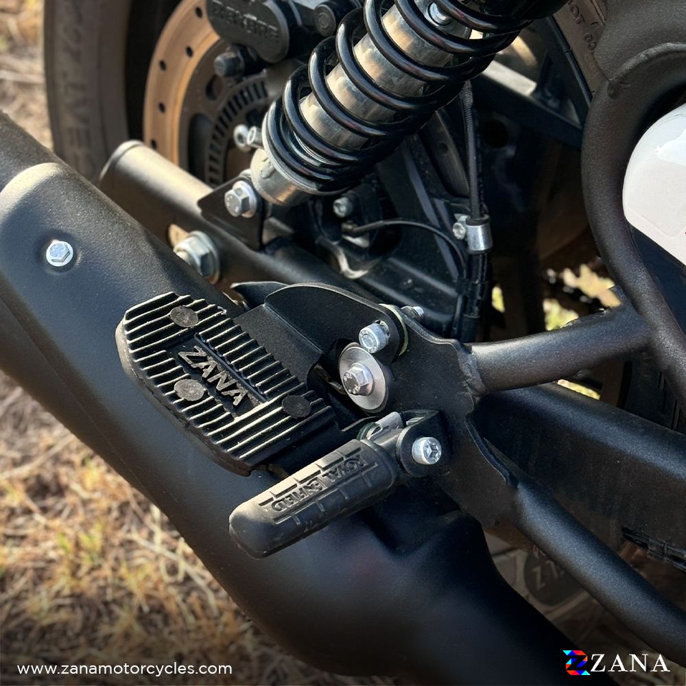 Rear Footrest for Shotgun 650 (Black, Mild Steel) - ZI-8462 - Riders Junction