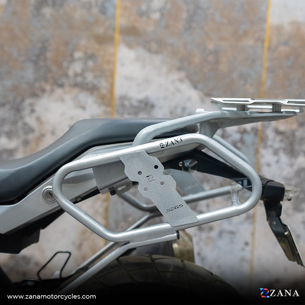 Saddle Stay Silver with Jerry Can Mount For BMW