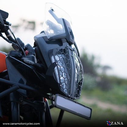Head Light Grill Hexagonal Black Stainless Steel for KTM Adventure 390-ZANA-ZI-8033