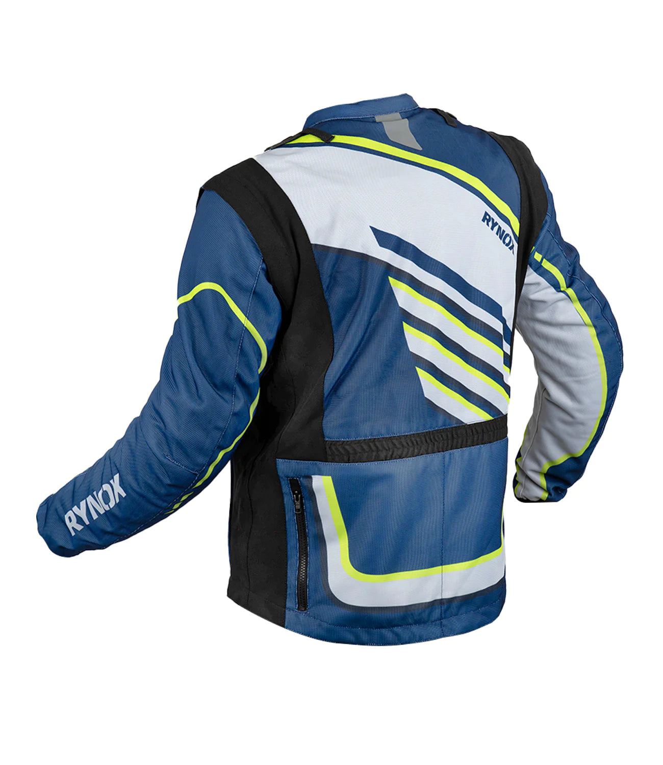 Rynox Dune Neo Trail Offroad/Riding Jacket - Blue Hi-Viz Green
