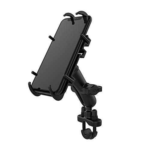 RAM Handlebar U-Bolt Mount with Quick-Grip™ Spring Loaded Phone Holder