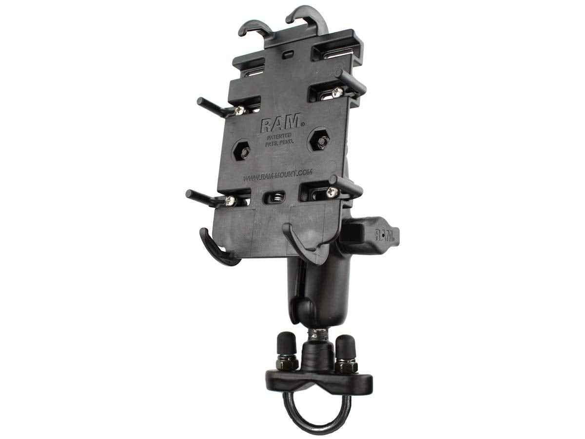 RAM Handlebar U-Bolt Mount with Quick-Grip™ Spring Loaded Phone Holder