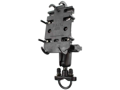 RAM Handlebar U-Bolt Mount with Quick-Grip™ Spring Loaded Phone Holder