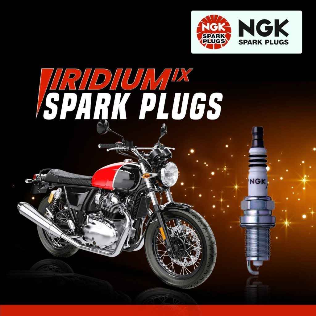 Royal Enfield Interceptor NGK Iridium Spark Plug Set (CR7EIX- 2 pcs)