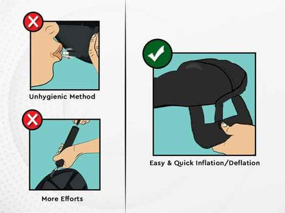 Air Cushion seat for pillion with in Built Air Pump for Motorcycles (Sports)