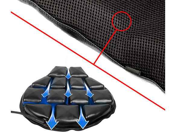 Air Cushion seat for pillion with in Built Air Pump for Motorcycles (Sports)