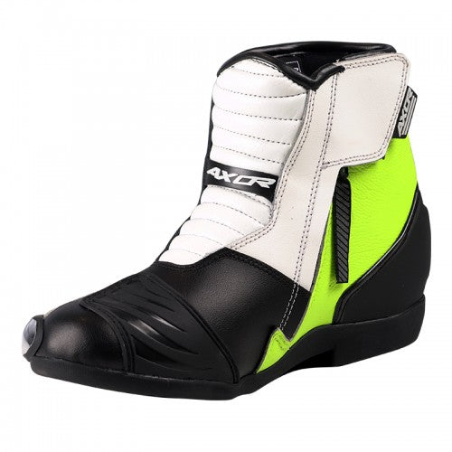 AXOR SLICKS Black Neon Green Riding Boots
