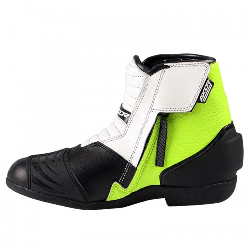 AXOR SLICKS Black Neon Green Riding Boots