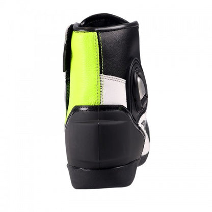 AXOR SLICKS Black Neon Green Riding Boots