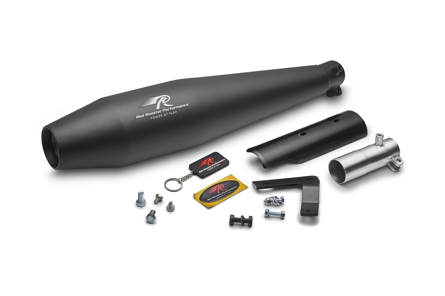 Red Rooster Pegasus Black Matte Exhaust for Honda H'ness CB350